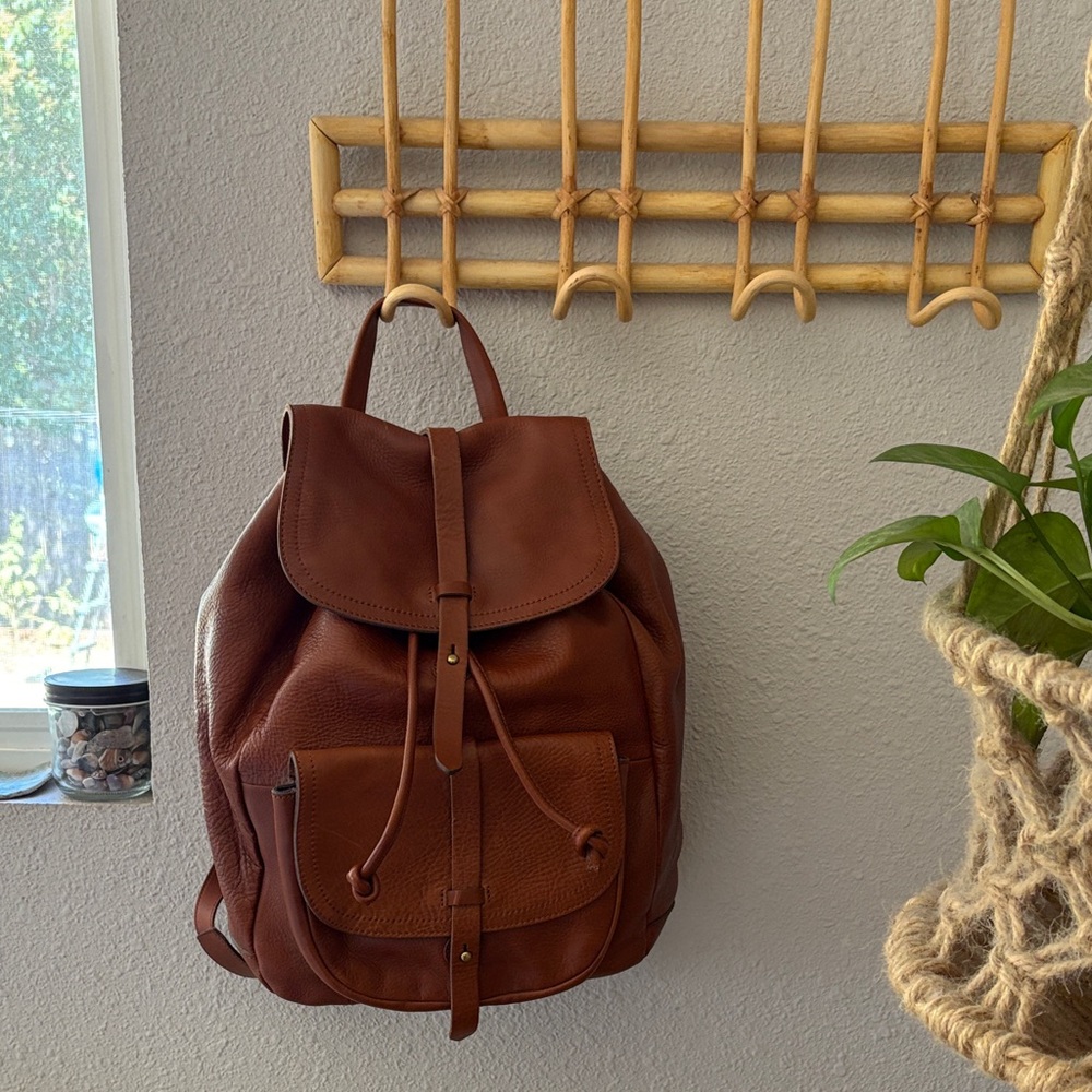 Madewell Brown Leather Backpack
